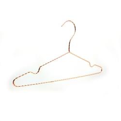 Good price high quality manufacturer selling rose Copper color twist metal wire 3.5mm shirts hanger 