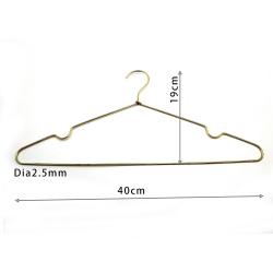 Good price high quality manufacturer selling rose gold color light 2.5mm metal wire shirts hanger 