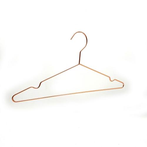 Good price high quality manufacturer selling rose gold color Heavy 3.5mm  metal wire shirts hanger 