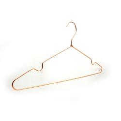 Good price high quality manufacturer selling rose gold copper color metal wire shirts hanger 