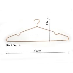 Good price high quality manufacturer selling rose gold copper color metal wire shirts hanger 