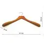 Antique Golden wooden hanger with velvet coated shoulder