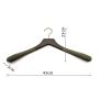 Speed hanger suit hanger wood luxury with velvet coated at two ends 