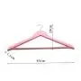 Speed hanger Pink WOODEN COAT HANGERS SUIT FOR GARMENT CLOTHES WARDROBE TROUSER NEW Speed hanger Pink WOODEN COAT HANGERS SUIT FOR GARMENT CLOTHES WARDROBE TROUSER NEW