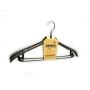 Hot selling High end clothing store dipped plastic clothes hanger dry and wet metal coat hanger with sand surface feeling