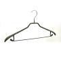 Hot selling High end clothing store dipped plastic clothes hanger dry and wet metal coat hanger with sand surface feeling