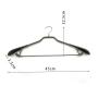 Hot selling High end clothing store dipped plastic clothes hanger dry and wet metal coat hanger with sand surface feeling