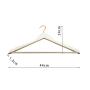 Factory sales white delicate gold hook wooden coat hanger