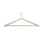 Factory sales white delicate gold hook wooden coat hanger
