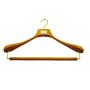 High End Home North European Ash Hanger Ash  Wooden Coat Hangers, Suit Hanger, Jacket Hanger, Clothes hangers with Velvet Pant Bar Natural Color Smooth Finish (17.32''Lx2.36''W)