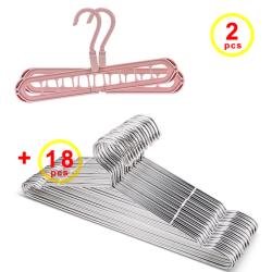 Clothes hanger organizer Sets Multi-port Support Metal Wire hanger Drying Racks Plastic Scarf cabide Storage Rack hangers for dormitory, students' hostel,Dormitories,Residence Hall, Hotel, Motel