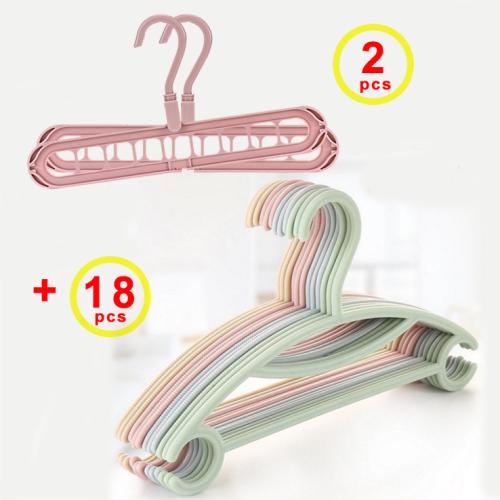 Clothes hanger organizer Multi-port Support baby coat hanger Drying Racks Plastic Scarf cabide Storage Rack hangers with curve plastic hanger  for dormitory, students' hostel,Dormitories,Residence Hall, Hotel, Motel