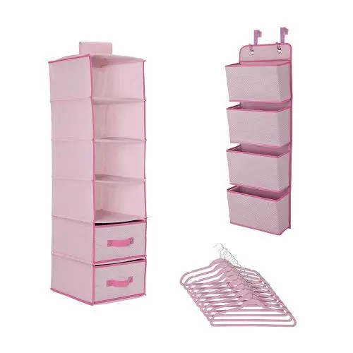 Children Complete Nursery Organization 12-Piece Set, Barely Pink Children Complete Nursery Organization 12-Piece Set, Barely Pink