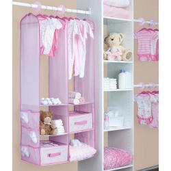 Children Nursery Closet Organizer, Pink, 24 Piece