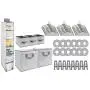 Nursery Organizer and Storage Closet Set (50 Pieces), Chevron Pattern Hanger, Grey and White