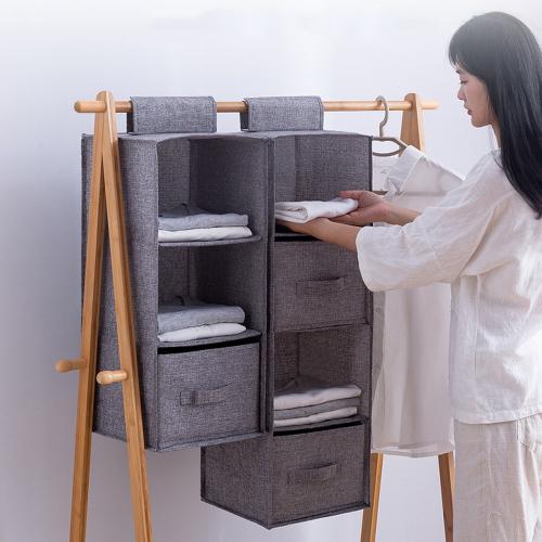 High End Storage Boxes for Dormitory, Student Hostel, Home  Foldable Storage Boxes hanging, Fabric Storage Cube Organizer Cloth Containers Linen Bins Baskets for Closet Clothes 