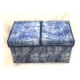 new customized LINEN storage bins portable fabric double foldable storage boxes with handle 