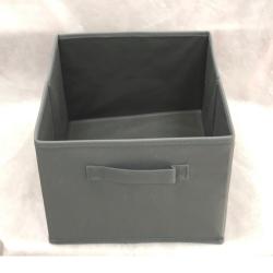 Large capacity collapsible non woven cardboard drawer storage boxes with grommet