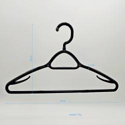 Zara Style T-shirt Hanger Fast Fashion Black Color Brand Plastic Coat Hanger, rubber anti-slipper