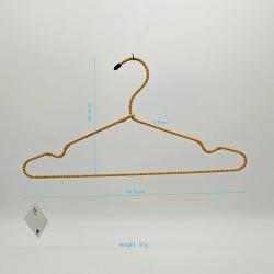 factory space saving metal rope hanger cloth braided cord wire clothes hanger