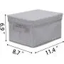 Storage Bins for Closet with Lids and Handles, Rectangle Storage Box, Fabric Storage Baskets Containers, Gray, Medium, small, medium, large for one set Storage Bins for Closet with Lids and Handles, Rectangle Storage Box, Fabric Storage Baskets Containers, Gray, Medium, small, medium, large for one set