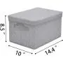 Storage Bins for Closet with Lids and Handles, Rectangle Storage Box, Fabric Storage Baskets Containers, Gray, Medium, small, medium, large for one set Storage Bins for Closet with Lids and Handles, Rectangle Storage Box, Fabric Storage Baskets Containers, Gray, Medium, small, medium, large for one set