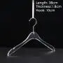 Clothing store hanger wedding dress hanger adult dress transparent crystal seamless clothes hanging high-grade acrylic hanger,length 38cm thickness 1.8cm golden short hook