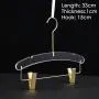 Clothing store hanger wedding dress hanger pants clip adult dress transparent crystal seamless clothes hanging high-grade acrylic pants rack,length 33cm thickness 1cm golden hook golden clip Clothing store hanger wedding dress hanger pants clip adult dress transparent crystal seamless clothes hanging high-grade acrylic pants rack,length 33cm thickness 1cm golden hook golden clip