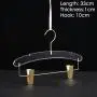 Clothing store hanger wedding dress hanger pants clip adult dress transparent crystal seamless clothes hanging high-grade acrylic pants rack,length 33cm thickness 1cm golden hook golden clip Clothing store hanger wedding dress hanger pants clip adult dress transparent crystal seamless clothes hanging high-grade acrylic pants rack,length 33cm thickness 1cm golden hook golden clip