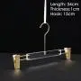 Clothing store hanger wedding dress hanger pants clip adult dress transparent crystal seamless clothes hanging high-grade acrylic pants rack,length 34cm thickness 1cm golden hook golden clip Clothing store hanger wedding dress hanger pants clip adult dress transparent crystal seamless clothes hanging high-grade acrylic pants rack,length 34cm thickness 1cm golden hook golden clip