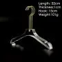 Children kids Acrylic clothing store hanger kids clothing clothes rack seamless high-end transparent crystal customized hangers length 32cm thickness 1cm Children kids Acrylic clothing store hanger kids clothing clothes rack seamless high-end transparent crystal customized hangers length 32cm thickness 1cm