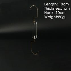 Multifunction Acrylic clothing store hanger clothing Pants rack seamless high-end transparent crystal customized hangers length 10cm thickness 1cm 