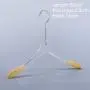 Acrylic hanger clothing store non-slip crystal transparent seamless clothes hang high-end wedding dress custom LOGO hanger ,length 38cm, thickness 2.3cm golden hook
