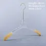 Acrylic hanger clothing store non-slip crystal transparent seamless clothes hang high-end wedding dress custom LOGO hanger ,length 38cm, thickness 2cm golden hook