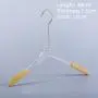 Acrylic hanger clothing store non-slip crystal transparent seamless clothes hang high-end wedding dress custom LOGO hanger ,length 38cm, thickness 1.5cm golden hook