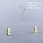 Acrylic hanger clothing store non-slip crystal transparent seamless clothes hang high-end wedding dress custom LOGO hanger pants rack,length 33cm, thickness 1.3cm golden hook golden clip Acrylic hanger clothing store non-slip crystal transparent seamless clothes hang high-end wedding dress custom LOGO hanger pants rack,length 33cm, thickness 1.3cm golden hook golden clip