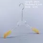 Acrylic hanger clothing store non-slip crystal transparent seamless clothes hang high-end wedding dress custom LOGO hanger ,length 38cm, thickness 2.5cm golden hook