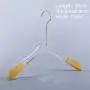 Acrylic hanger clothing store non-slip crystal transparent seamless clothes hang high-end wedding dress custom LOGO hanger ,length 38cm, thickness 3cm golden hook