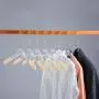 Acrylic hanger clothing store non-slip crystal transparent seamless clothes hang high-end wedding dress custom LOGO hanger pants rack,length 33cm, thickness 1.3cm golden hook golden clip