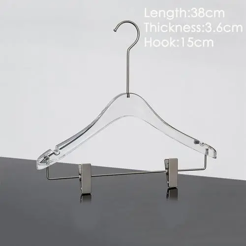 Factory direct sales acrylic transparent hanger 385mm*36mm round head crystal acrylic transparent hanger Factory direct sales acrylic transparent hanger 385mm*36mm round head crystal acrylic transparent hanger