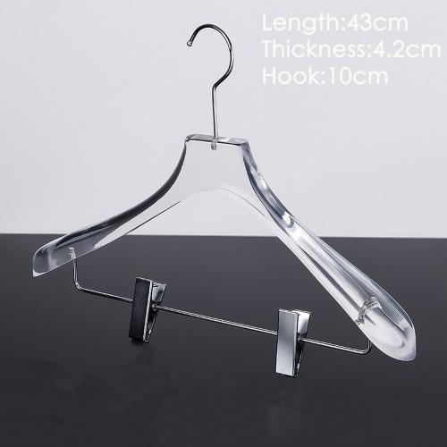 Hotel dedicated transparent crystal hanger crystal transparent clothing hanger wholesale acrylic clothes hanger