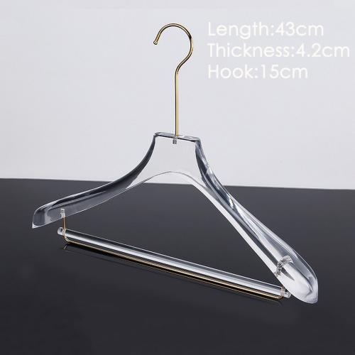 Factory direct sale crystal transparent clothing hanger acrylic hanger adult wedding dress transparent crystal hanger