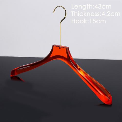 Adult wedding dress transparent crystal hanger High-end clothing hanger Customized transparent amber acrylic hanger