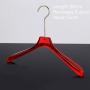 High-end clothing hanger Customized red transparent acrylic hanger Adult wedding dress transparent crystal hanger