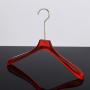 High-end clothing hanger Customized red transparent acrylic hanger Adult wedding dress transparent crystal hanger