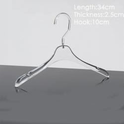 High-end clothing hangers custom white transparent acrylic hangers clothing display transparent crystal hangers can be customized