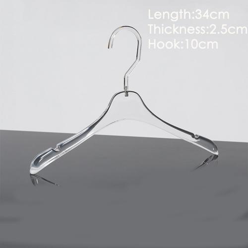 High-end clothing hangers custom white transparent acrylic hangers clothing display transparent crystal hangers can be customized