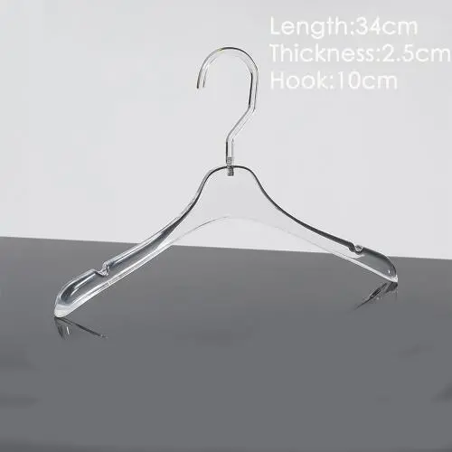 High-end clothing hangers custom white transparent acrylic hangers clothing display transparent crystal hangers can be customized High-end clothing hangers custom white transparent acrylic hangers clothing display transparent crystal hangers can be customized
