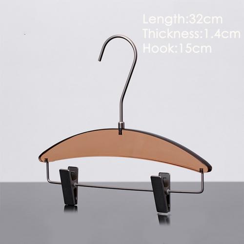 New transparent crystal trouser hanger high-end clothing hanger custom acrylic hanger transparent crystal hanger can be customized