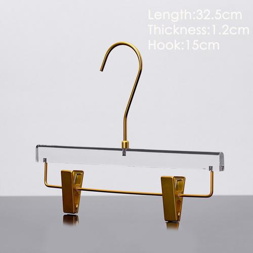 Plastic hardware transparent acrylic crystal hanger plexiglass clothing rack high-end crystal clothing hanger wholesale